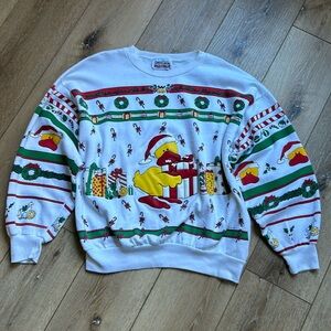 Vintage Mayfair Duck Christmas Sweatshirt Womens S/M? Ugly Holiday